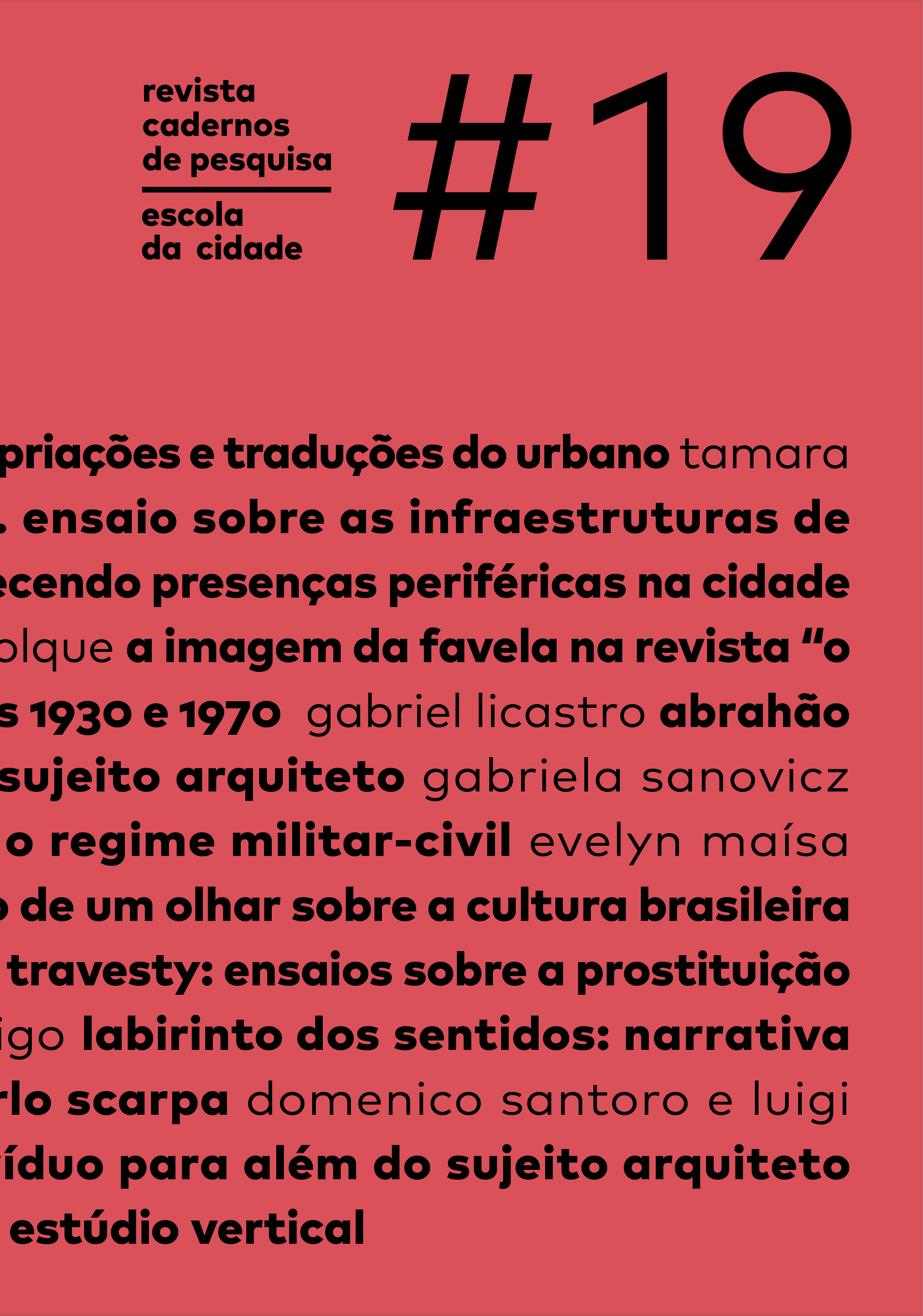 					Visualizar n. 19 (2025): Revista Cadernos de Pesquisa da Escola da Cidade
				